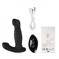 Prostate Massager with Thrusting Vibrating 10 Function Remote Control